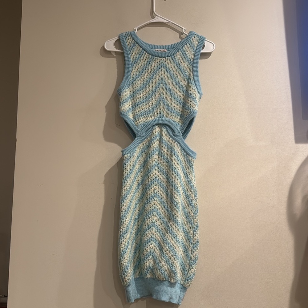 FOR LOVE & LEMONS Corinna Chevron‎ Knit Mini Dress small - Picture 5 of 10